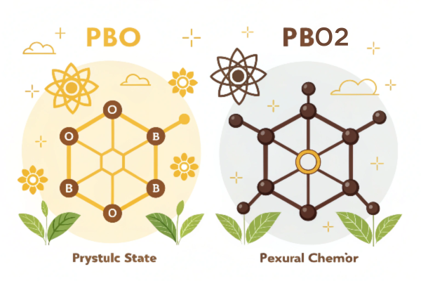 PbO and PbO2 crystal structure