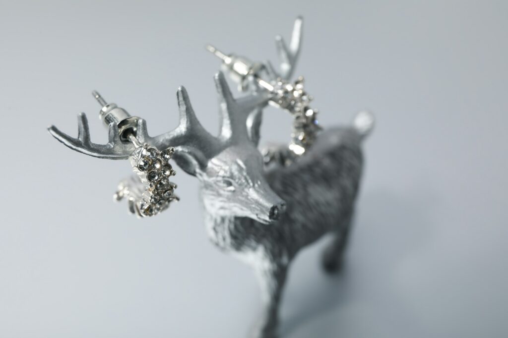 Concept of Silver, different silver textures and items