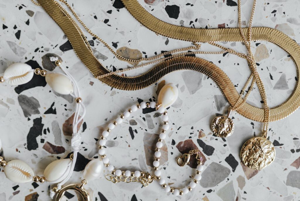 Mixed gold jewellery