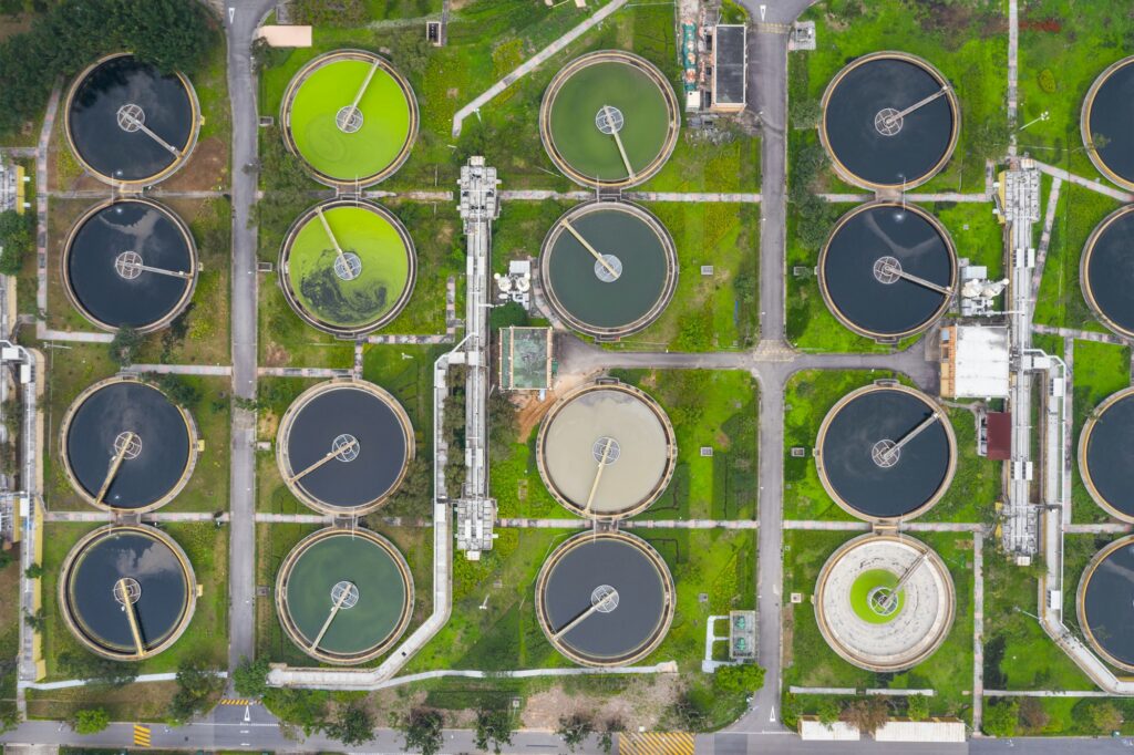 Sha Tin, Hong Kong 17 March 2019: Hong Kong Sewage treatment plant