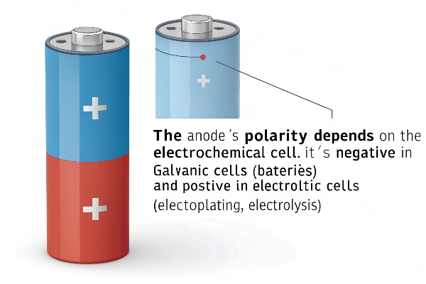 anode positive or negative