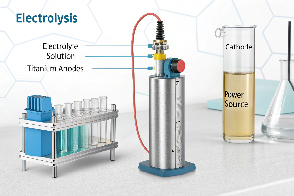 titanium anode for water electrolysis