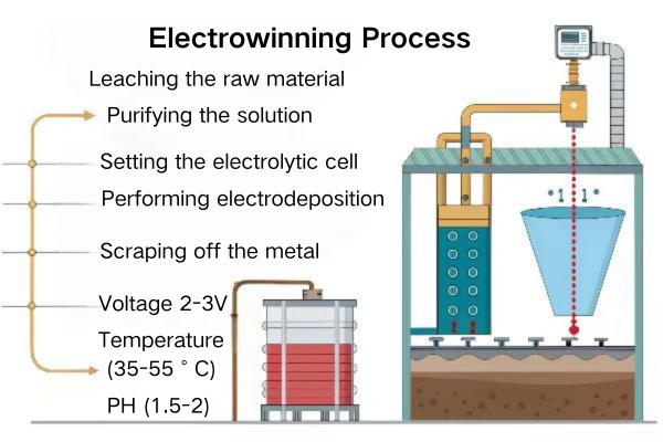 Electrowinning Process Steps