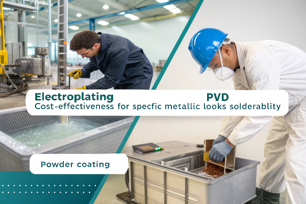 alt text electroplating vs powder coating vs pvd cost