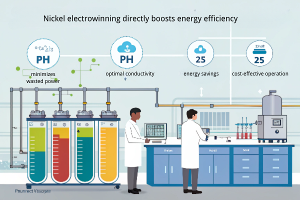 Optimized nickel electrowinning process diagram
